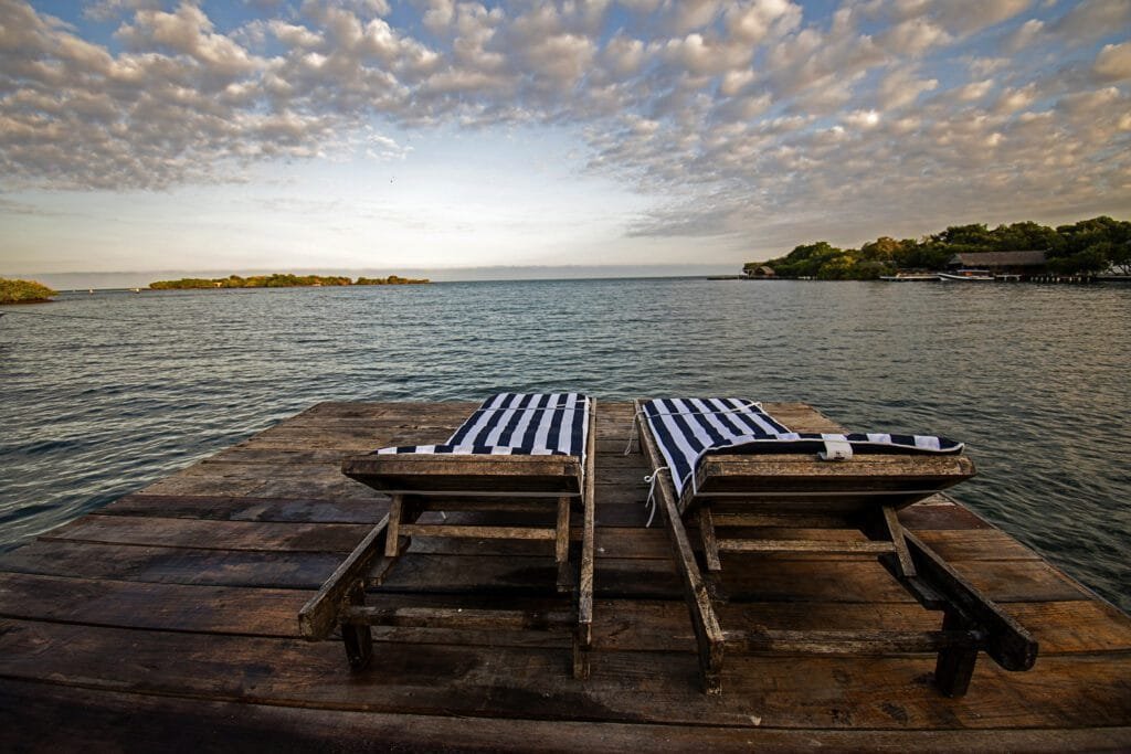 Vista desde el muelle de Isla Tijereto